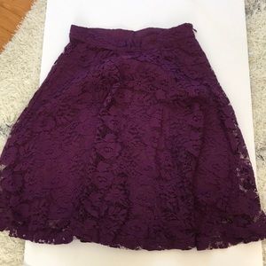 Brand New purple lace skirt F21 XS